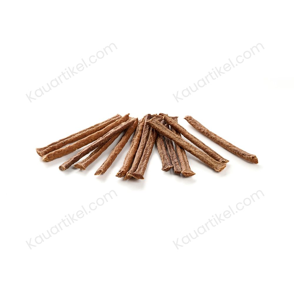 Hundefutter: Kaninchen-Sticks, schonend getrocknet.