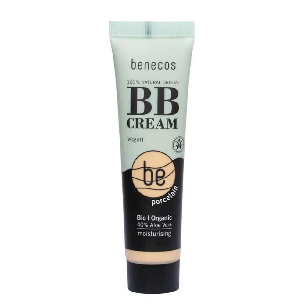 Benecos BB Cream Porcelain Tube: 100% natürlicher Ursprung, vegan, Bio I Organic, 40% Aloe Vera feuchtigkeitsspendend.