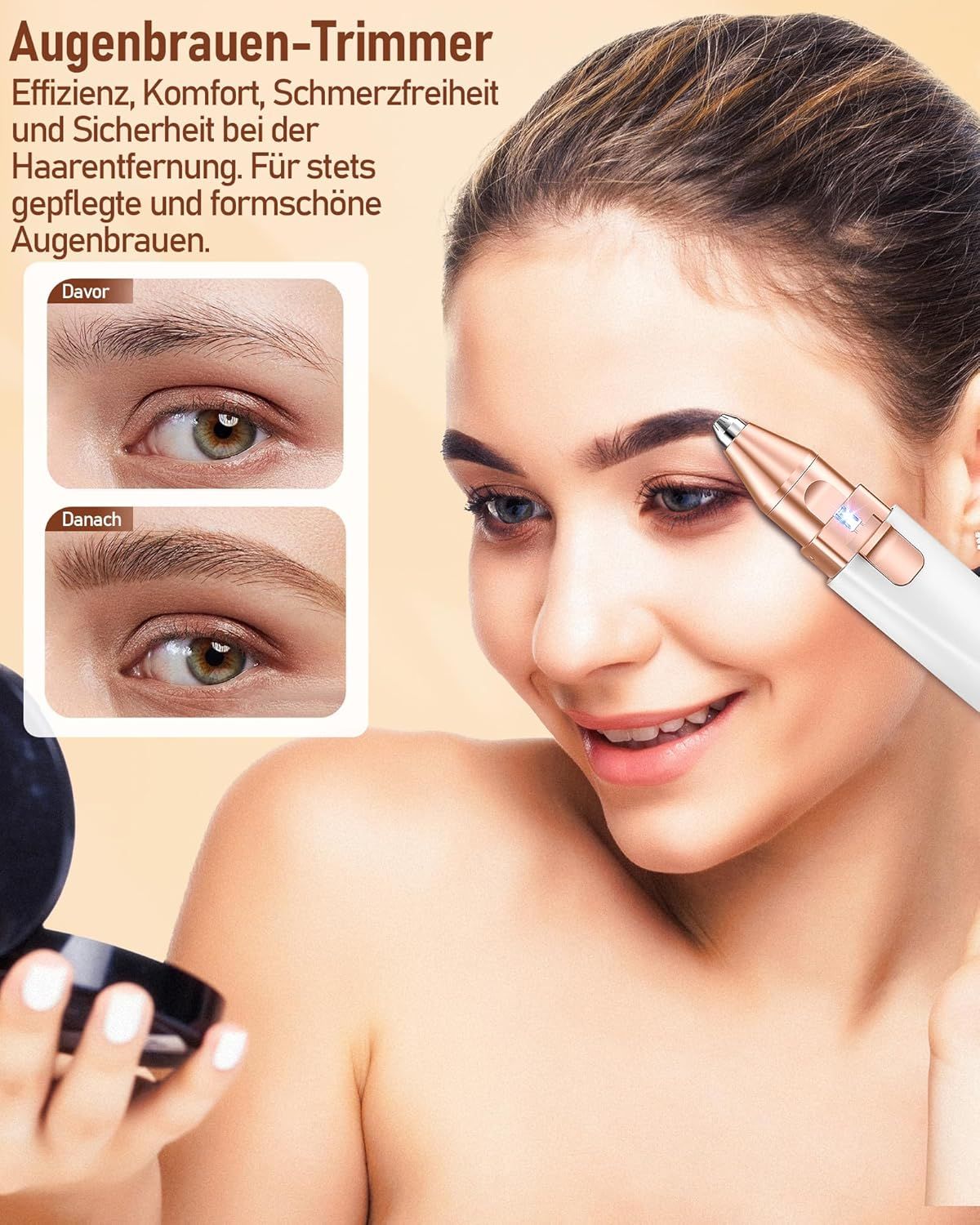 IFANZETECH Augenbrauenrasierer & Gesichtshaarentferner