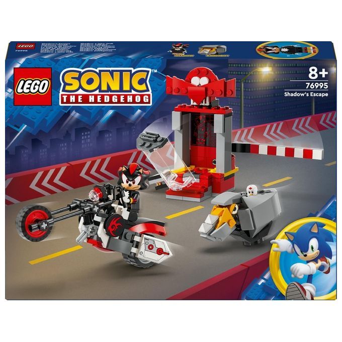 LEGO Sonic the Hedgehog 76995 La Fuga di Shadow the Hedgehog con Moto Giocattolo per Bambini 8+ Ann