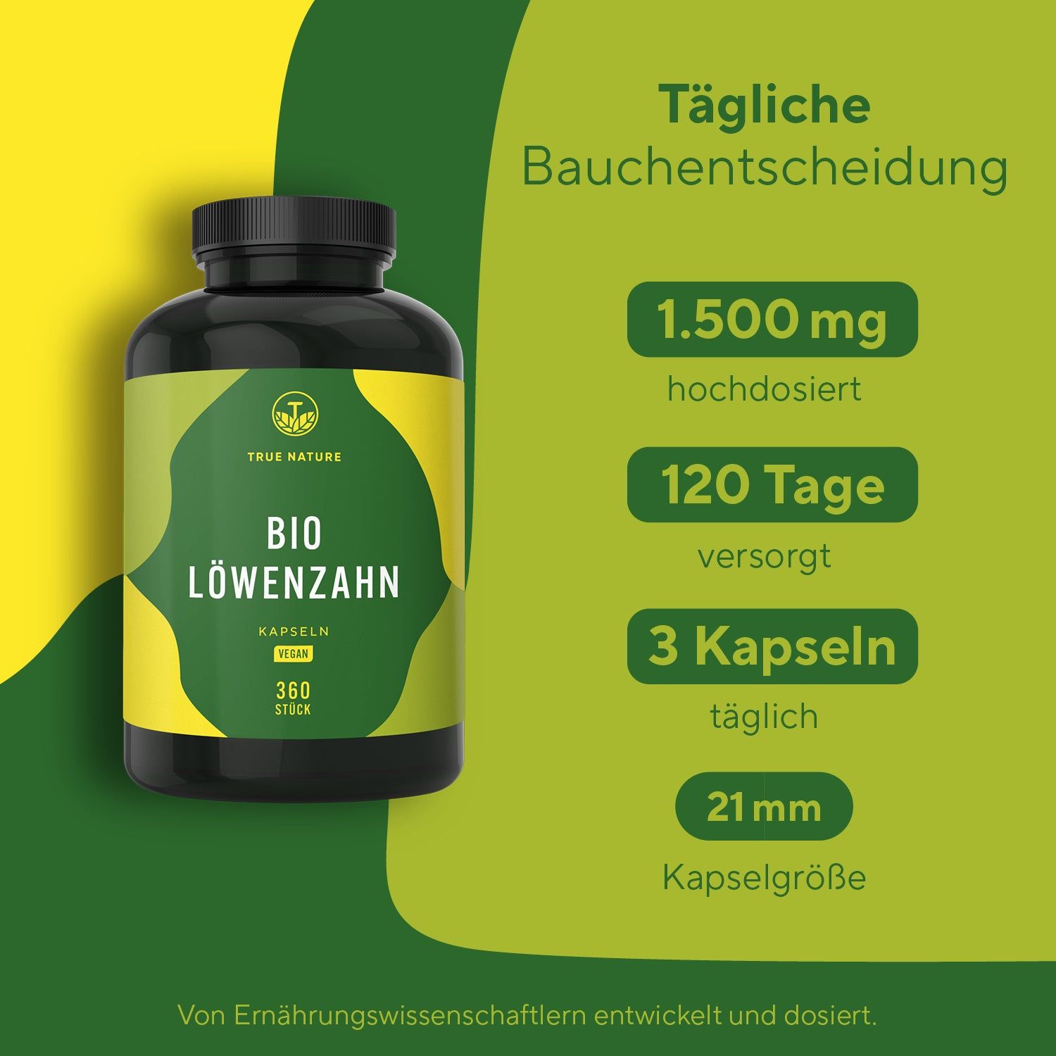 True Nature® Bio Löwenzahn Kapseln 4x360 St