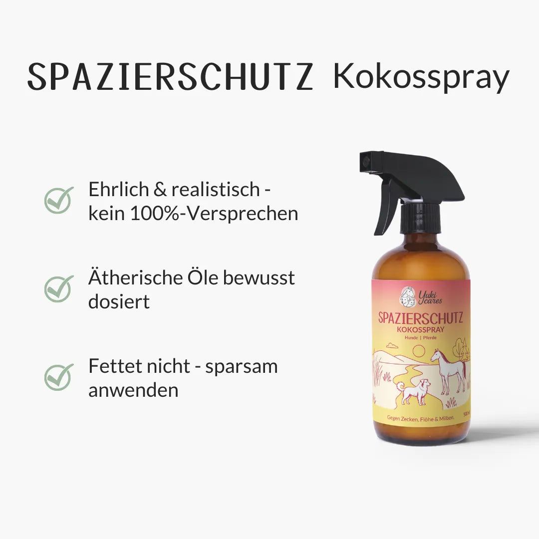 Braune Sprühflasche mit schwarzem Sprühkopf. Etikett mit Produktname und Logo. Text: Ehrlich & realistisch, Ätherische Öle, Fettet nicht.