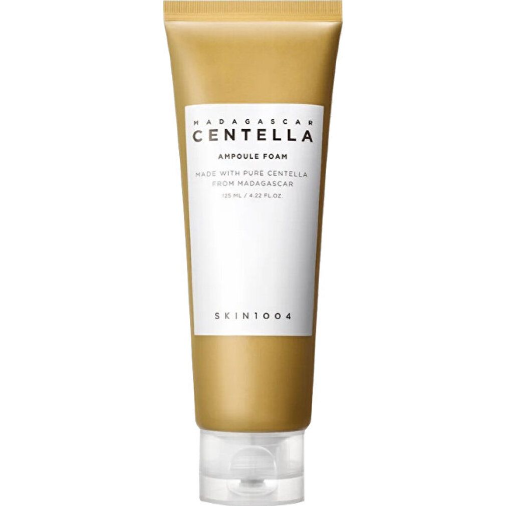 Produkt in Tube. Goldene Tube mit Produkt.