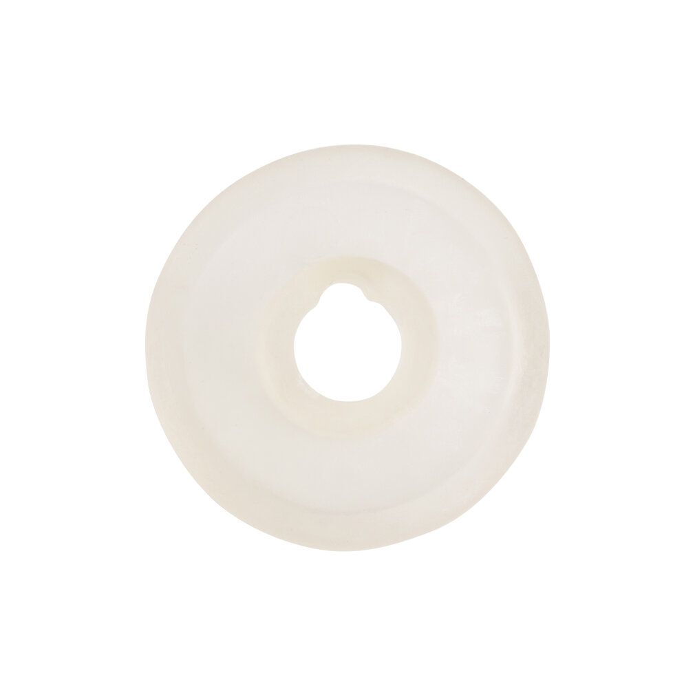 Hellbeige, ringförmiges Produkt mit zentraler Öffnung. Glatte Oberfläche. Für intime Gesundheit.