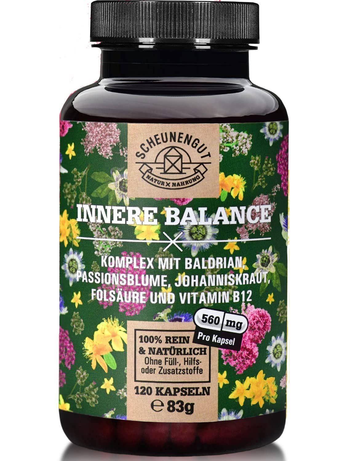Scheunengut® INNERE BALANCE | Ausgeglichen mit Baldrian, Johanniskraut & Passionsblume