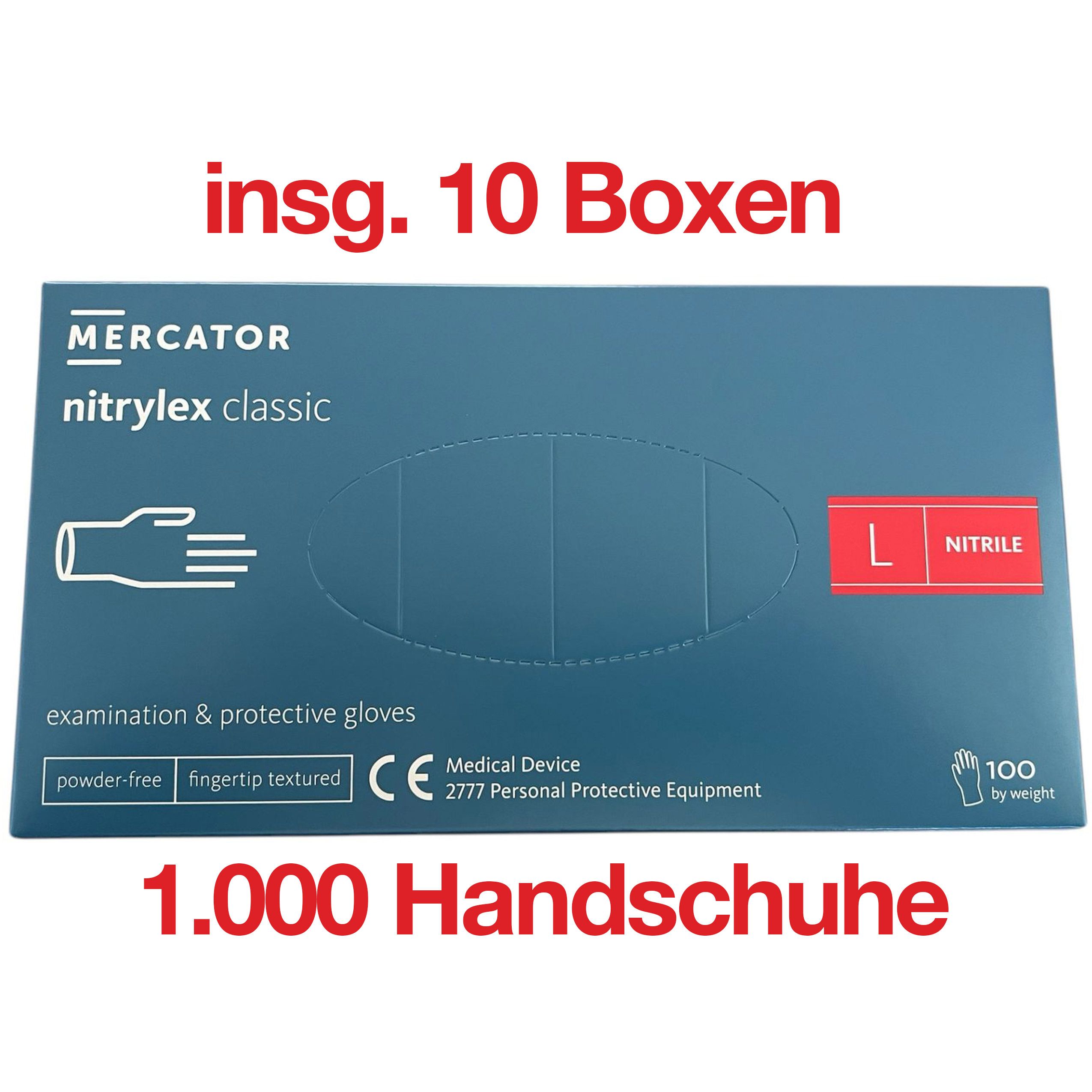 Mercator Nitril Handschuhe nitrylex classic L