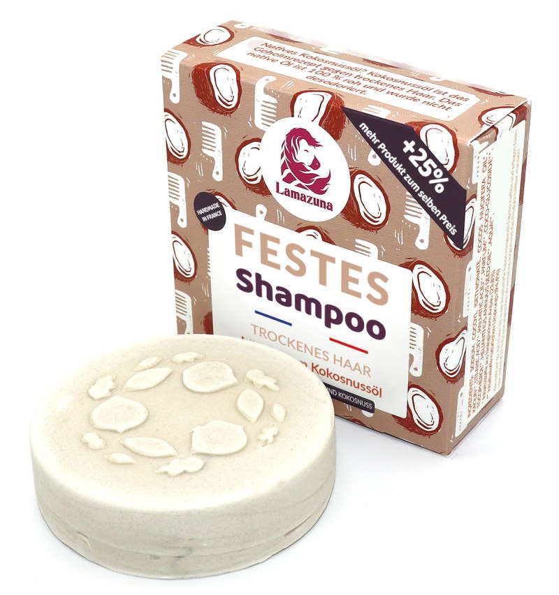 Lamazuna Festes Shampoo Trockenes Haar Kokosnussöl
