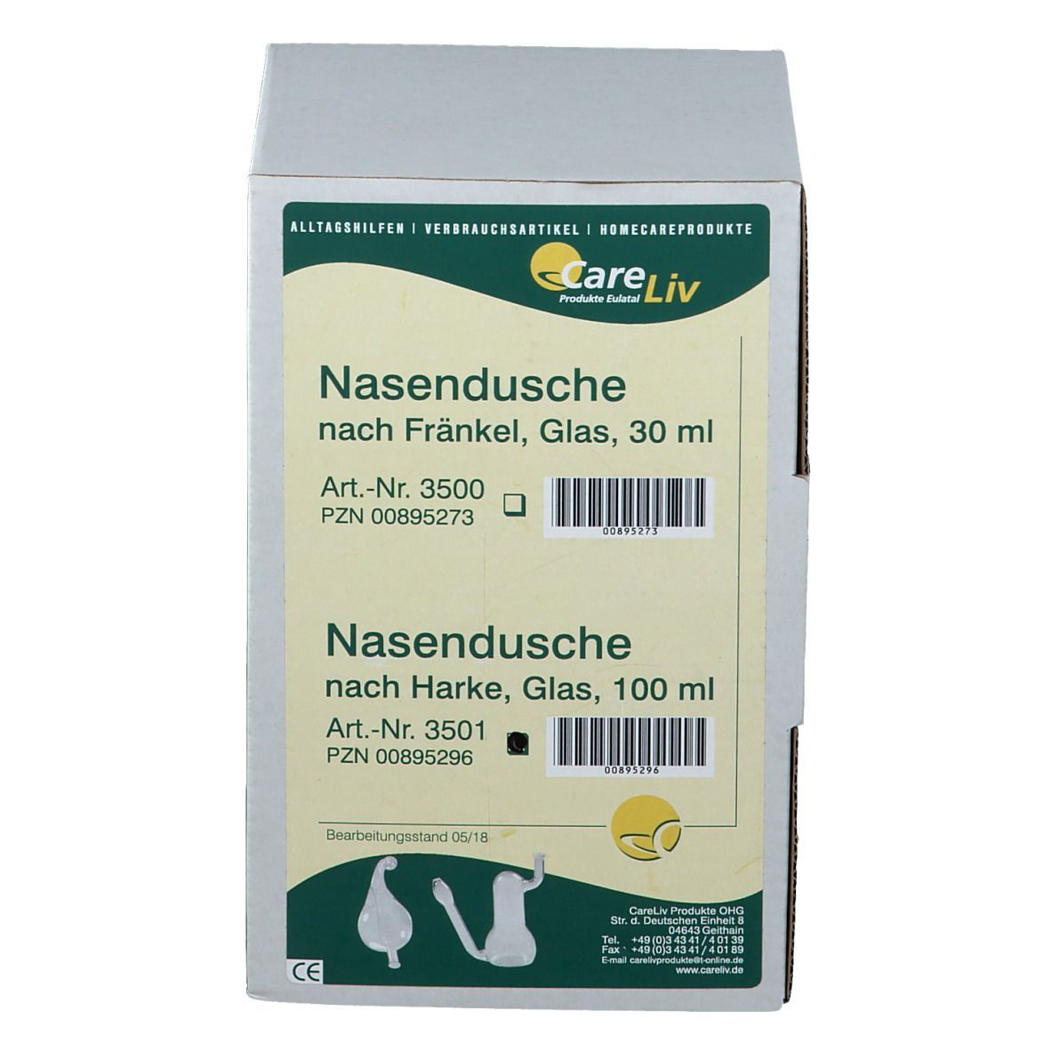 Nasendusche nach Harke 100 ml Glas