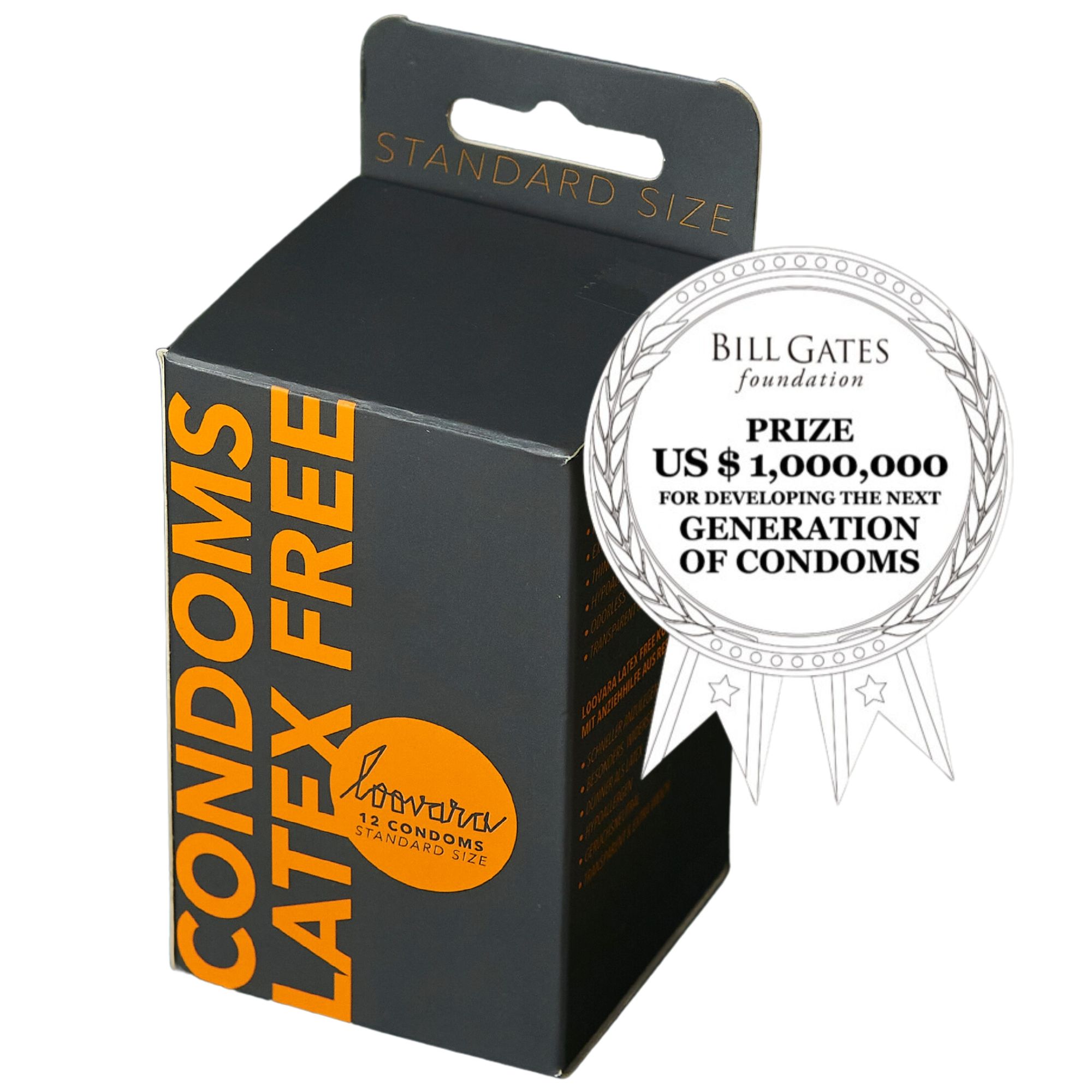 Loovara Kondome latexfrei 12 Stück - CONDOMS LATEX FREE - ultra dünn, hypoallergen, Medizinprodukt