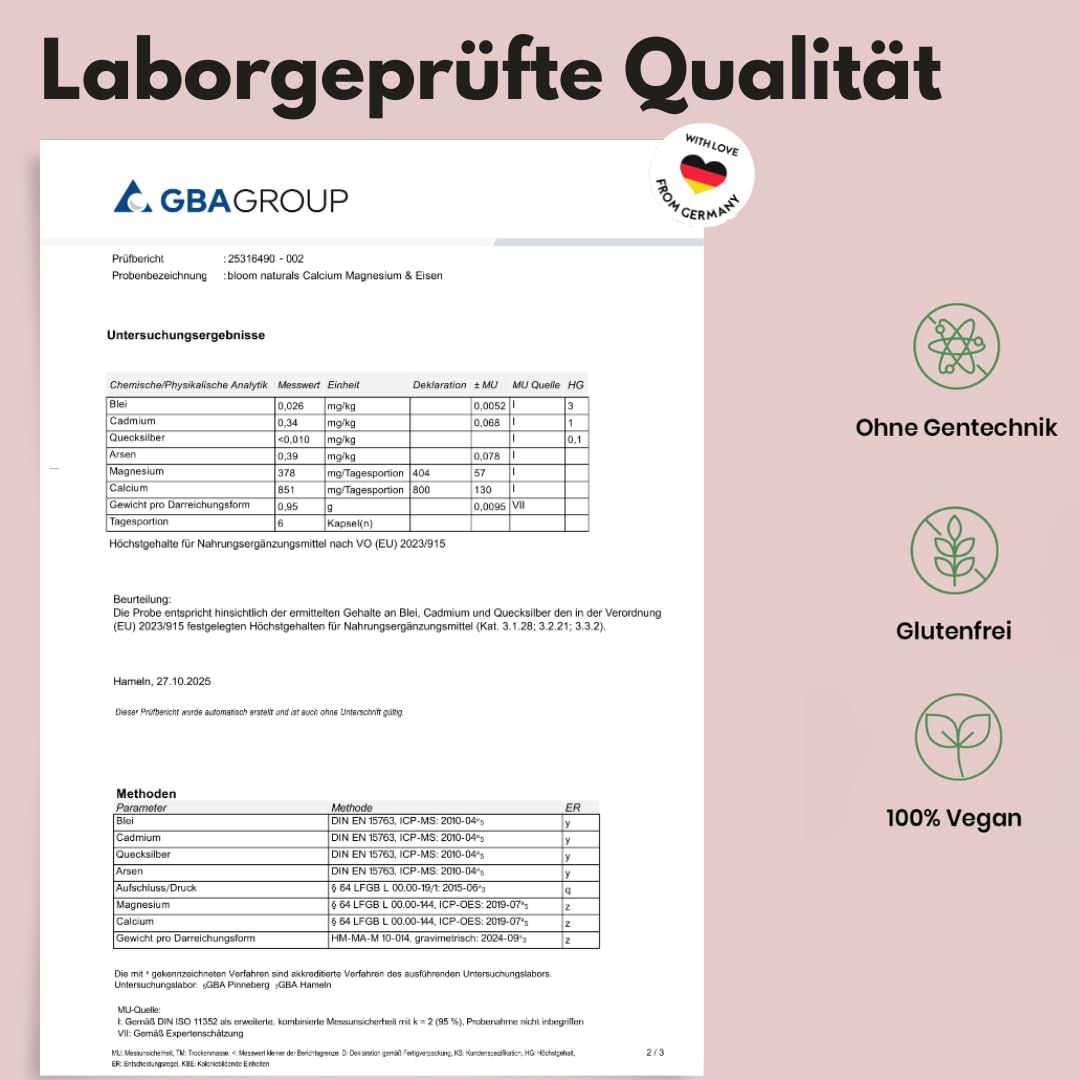 Laborgeprüftes Qualitätszertifikat. Text: Ohne Gentechnik, Glutenfrei, 100% Vegan.