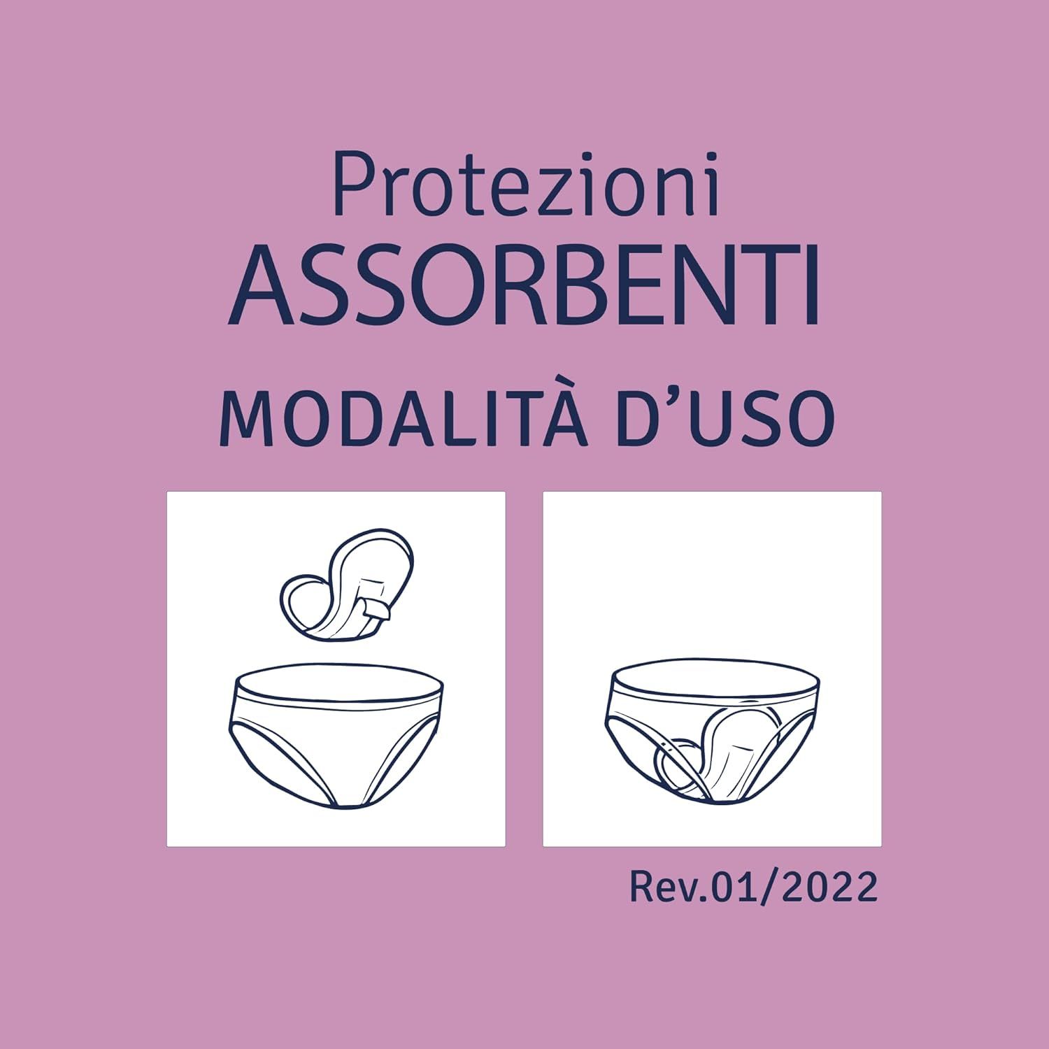 Illustration de l'utilisation des serviettes d'incontinence. Deux schémas : protection dans un sous-vêtement.