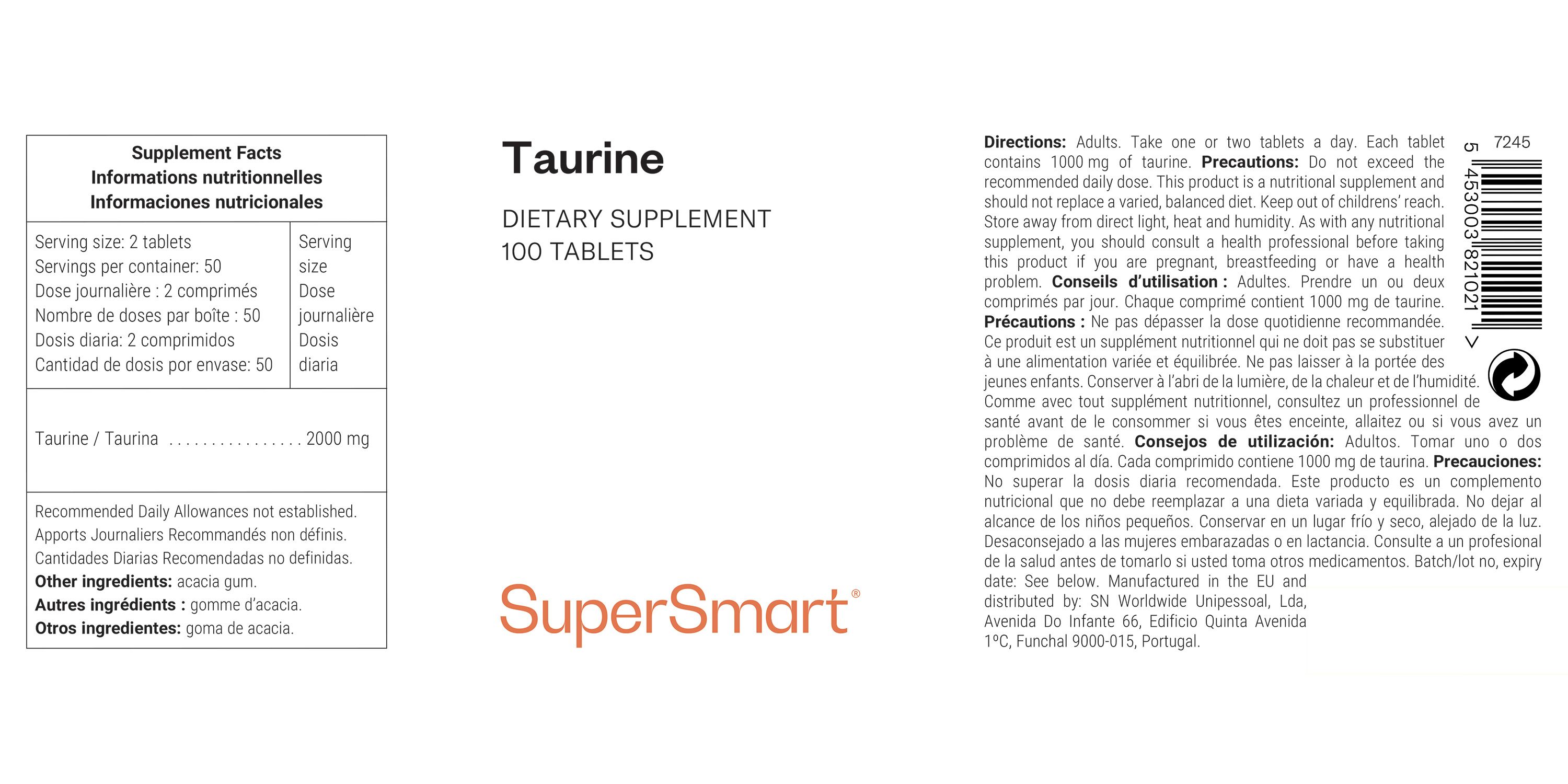 SuperSmart - Taurine 100 St