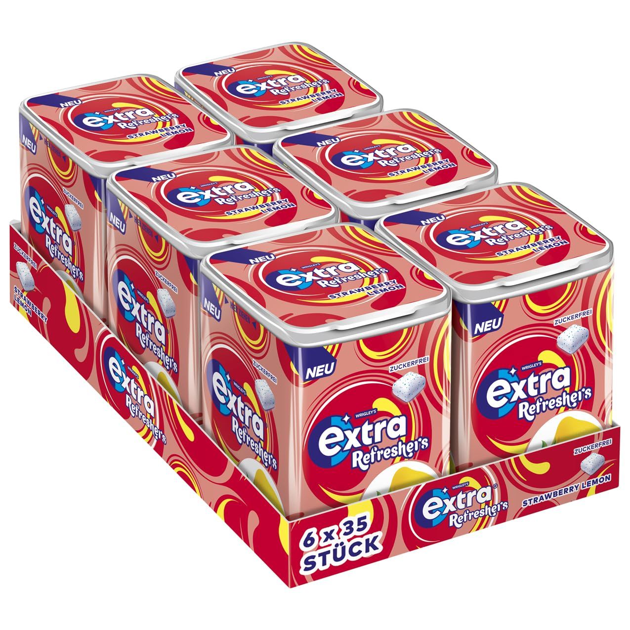 Wrigleys Extra Refreshers Dose Strawberry Lemon 6x35 St Kaugummi
