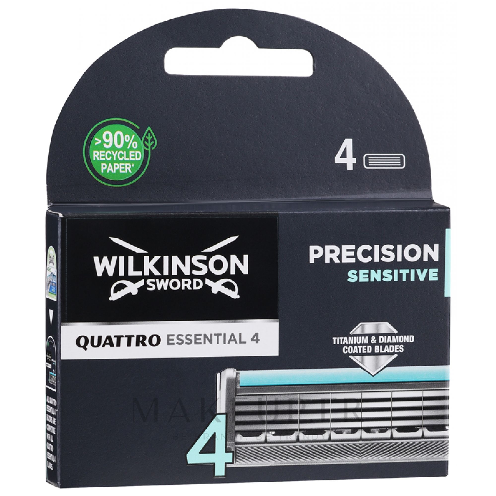 Wilkinson Quattro Essential 4 Klingen Präzision Sensitive 9,7x1,5x11 cm