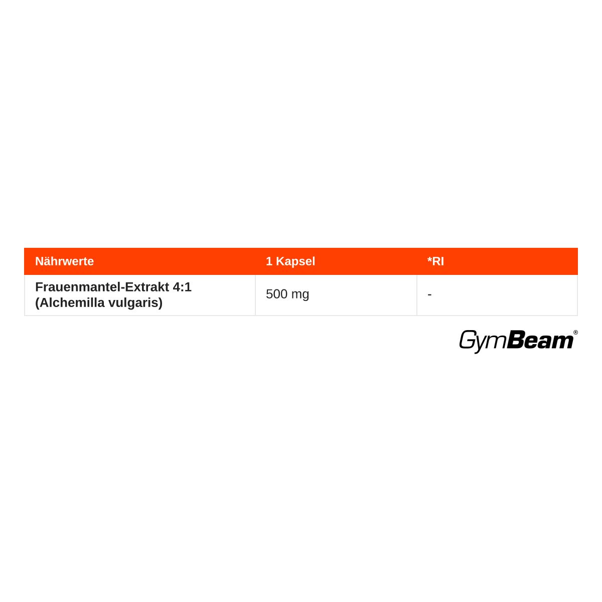 GymBeam Frauenmantel Extrakt 4:1 Alchemilla vulgaris Kapseln