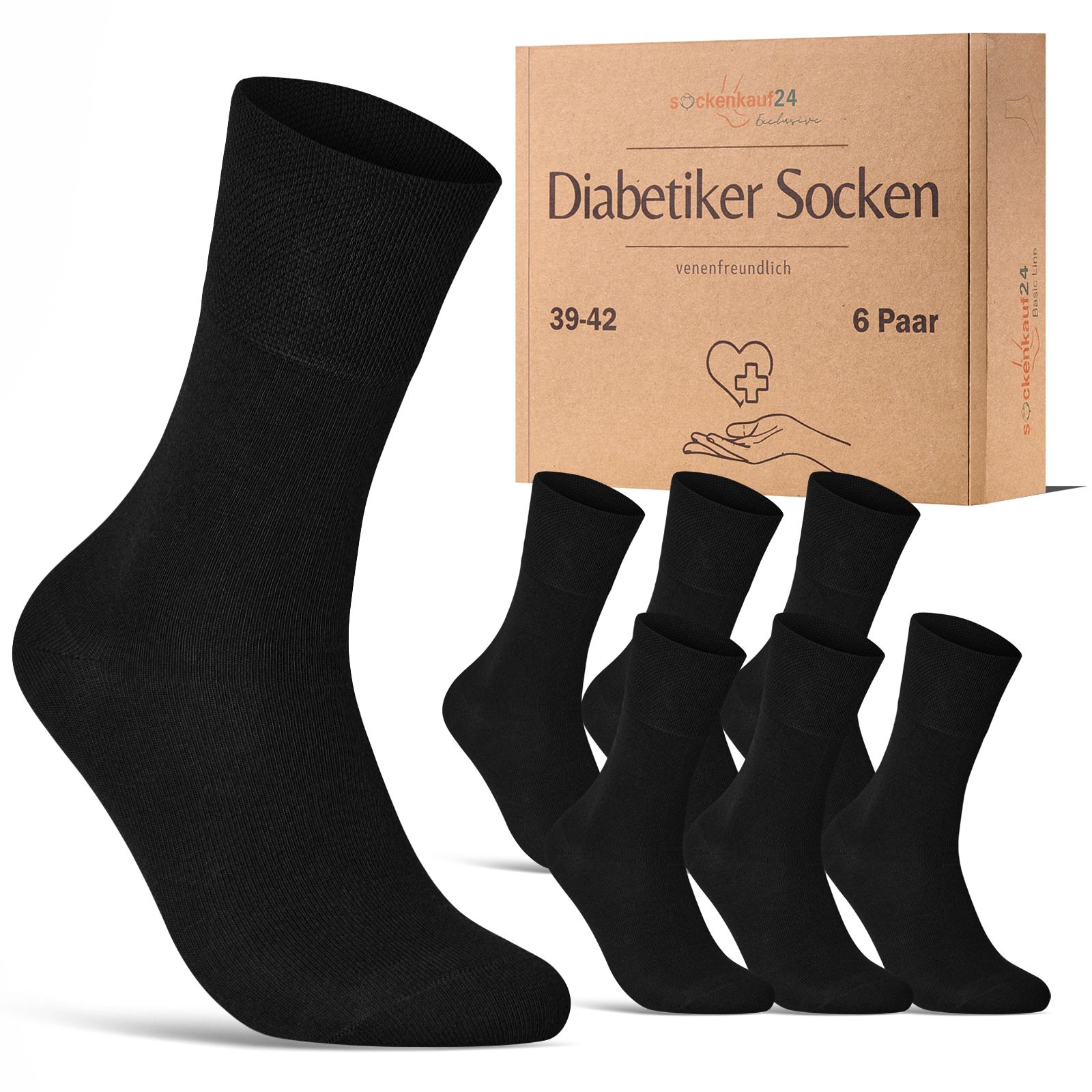 Diabetiker Socken mit Komfortbund für Damen und Herren