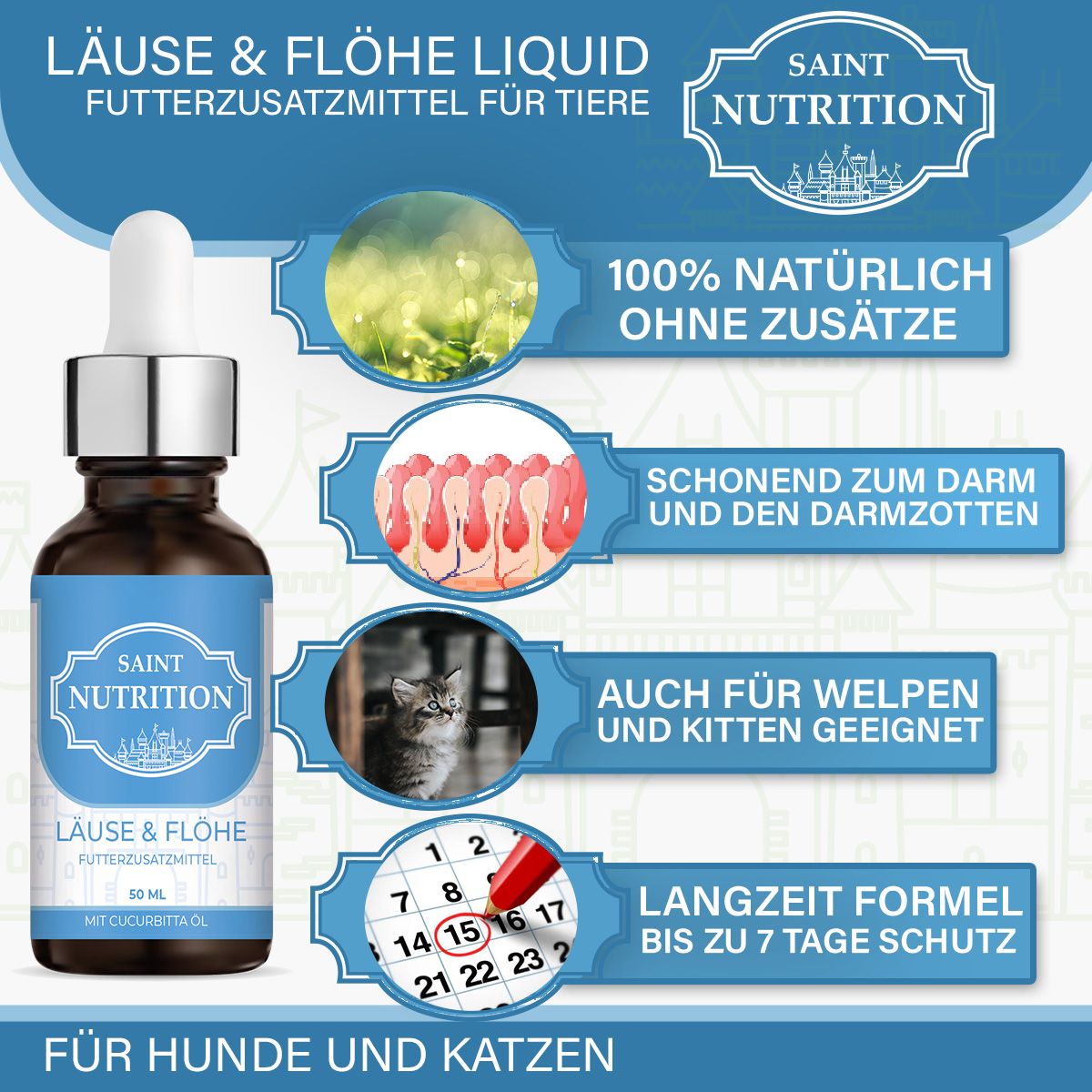Saint Nutrition® | Läuse & Flöhe Liquid für Tiere