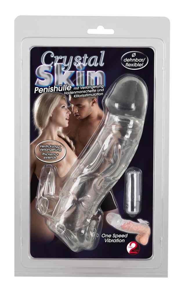 Crystal - Penis Sleeve met verlenging & vibratie 1