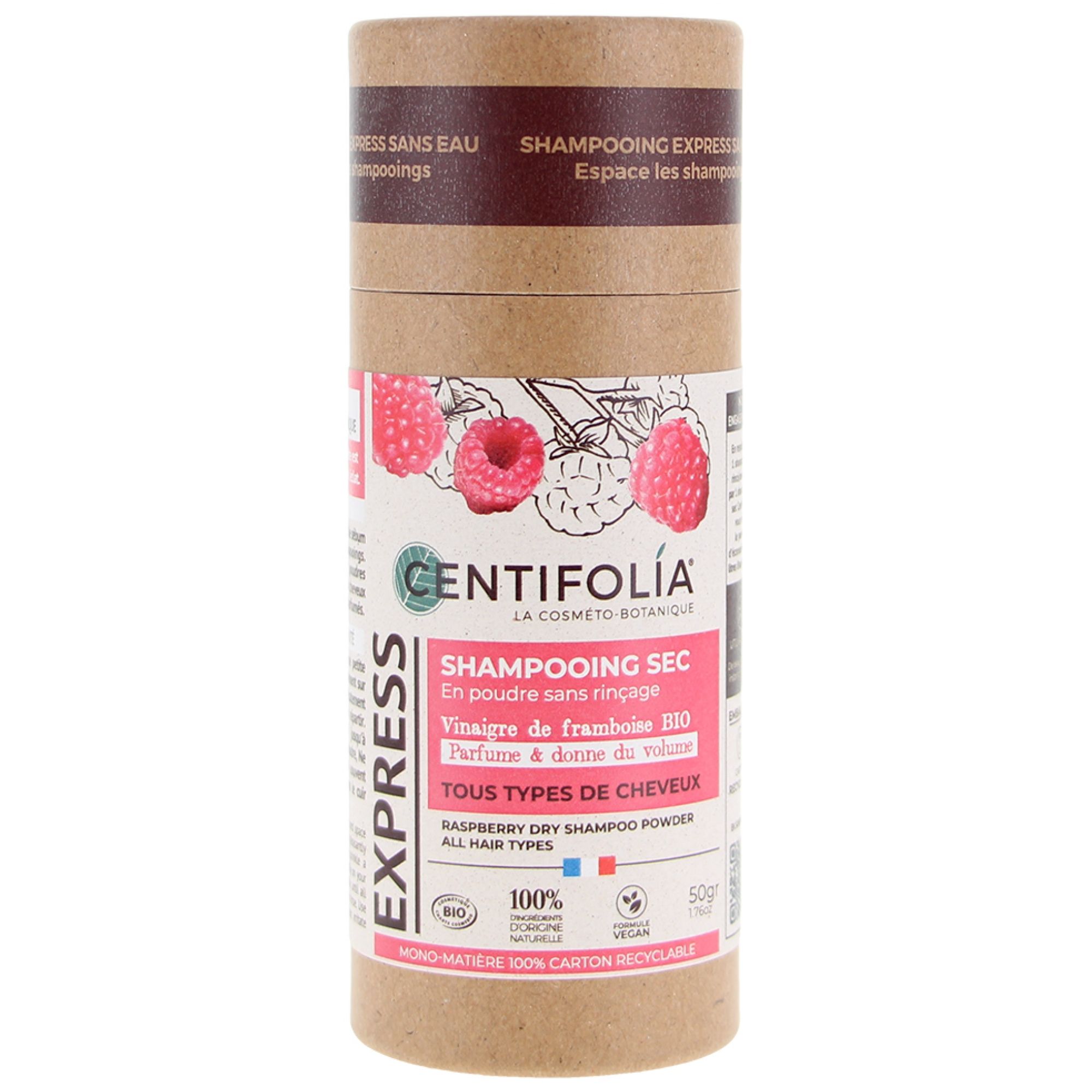 Centifolia Trockenes Shampoo in Pulverform Alle Haartypen Bio 50 g 11,5x4,5x4,5 cm
