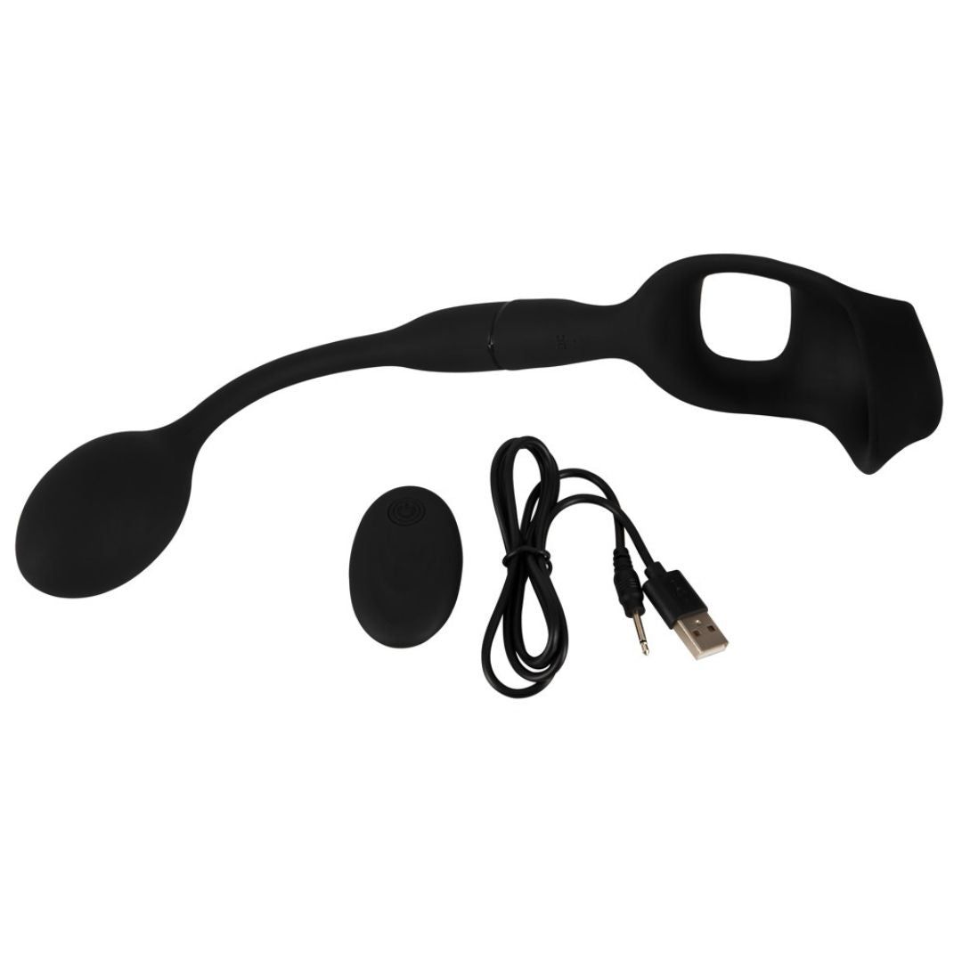 Analplug mit Hoden-/Penisring