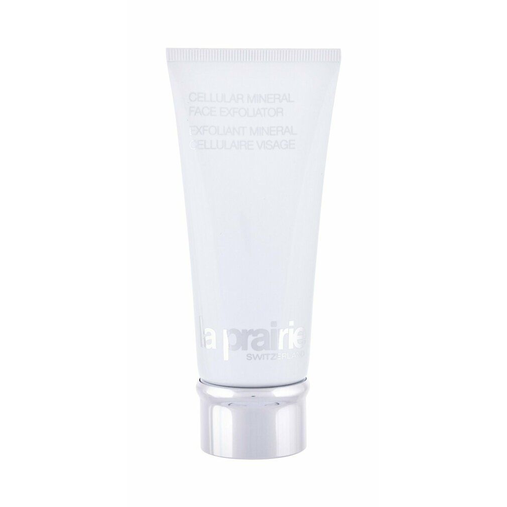 Weiße Tube mit silbernem Verschluss, La Prairie Cellular Mineral Face Exfoliator.