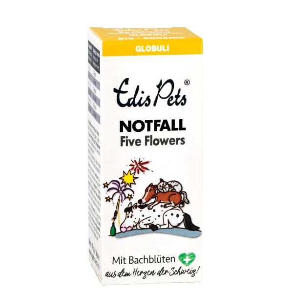 Edis Pets Five Flowers Bio Bachblüten Notfall-Globuli 20 g Globuli