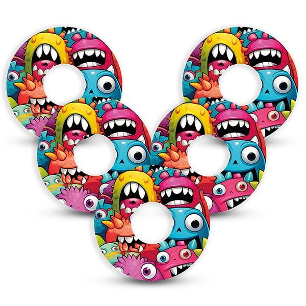 Diasticker® Freestyle Libre 3 / 3 Plus Fixiertapes "Monster-Mania"