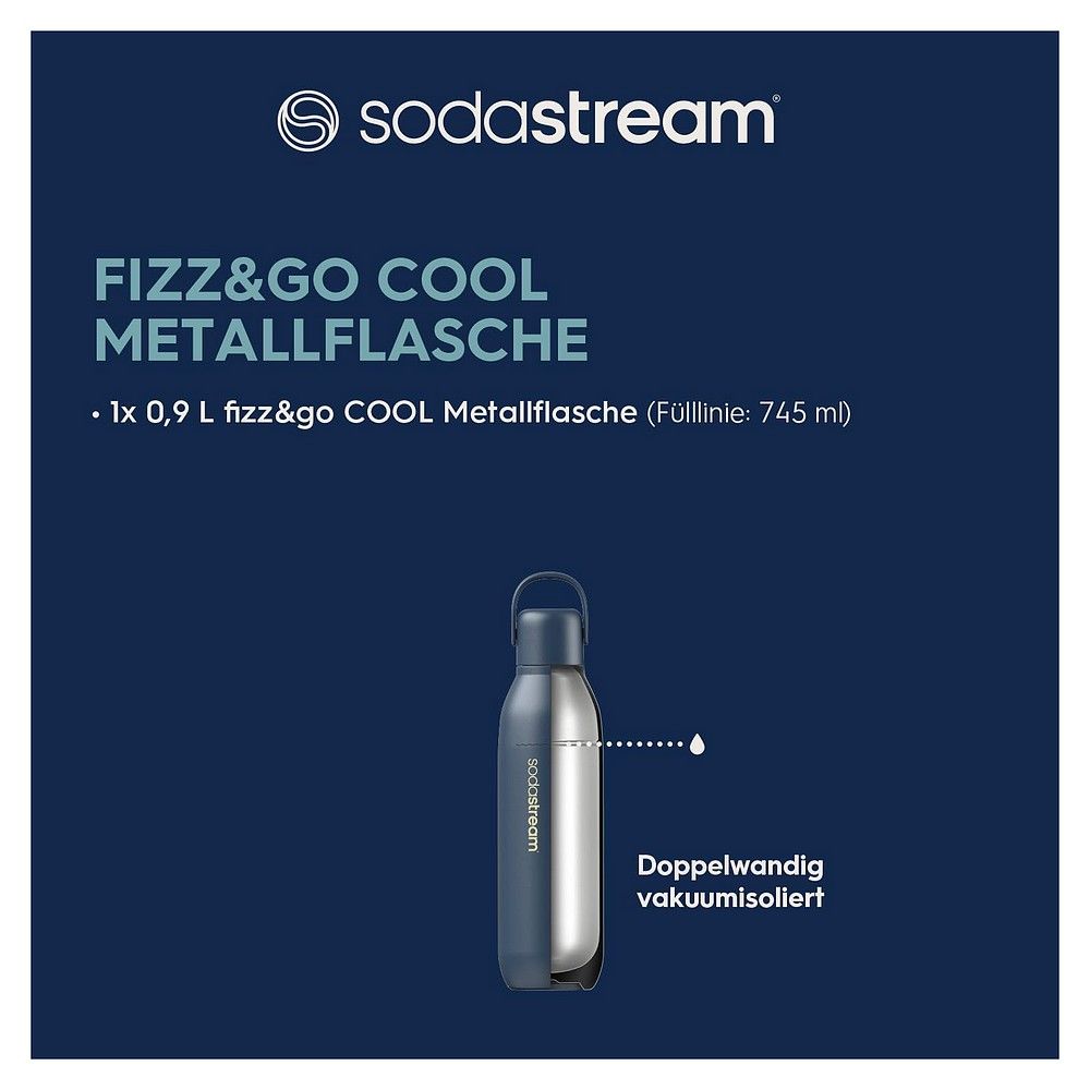 SodaStream Fizz & Go Cool Flasche 0,9 L, Storm