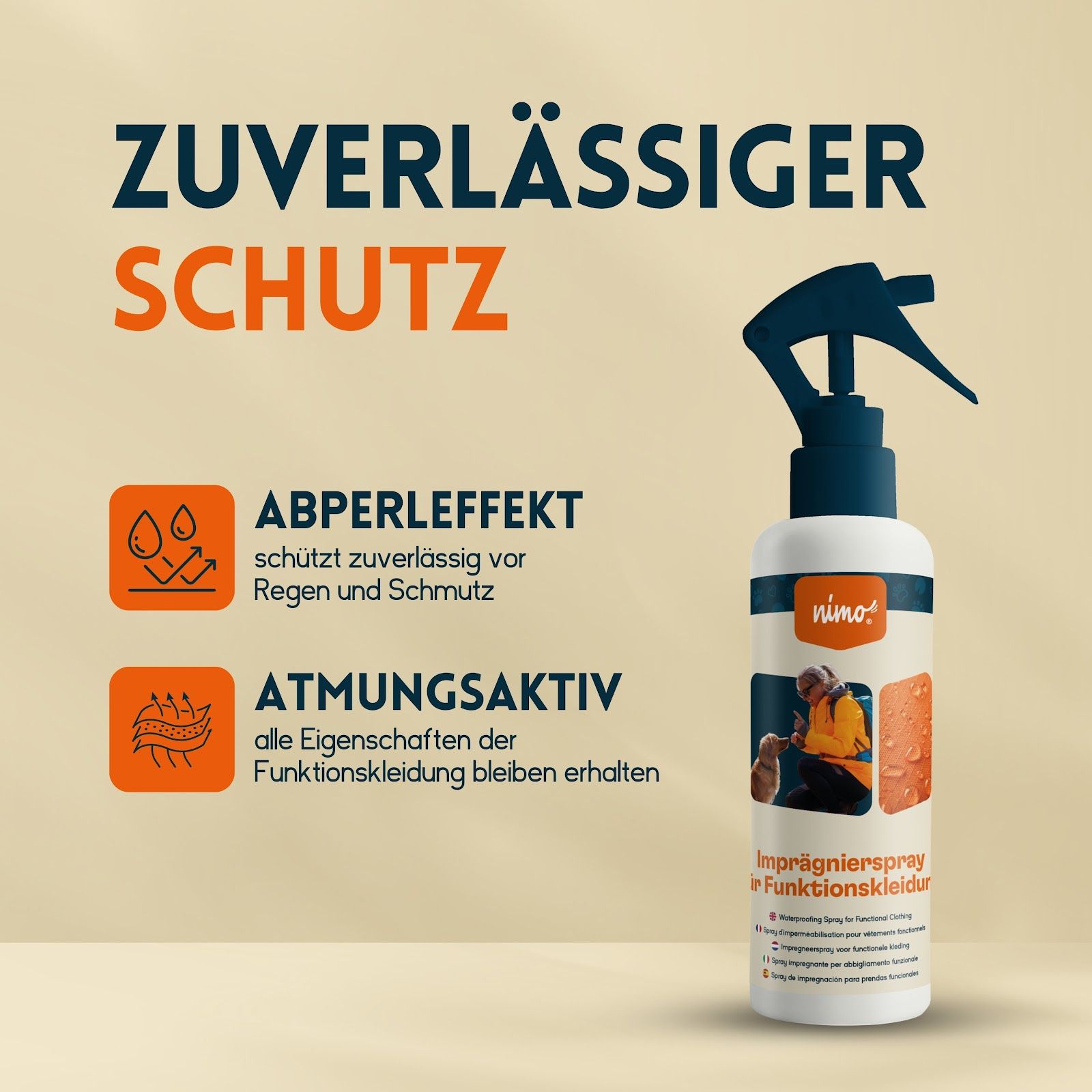 nimo Imprägnierspray für Funktionskleidung