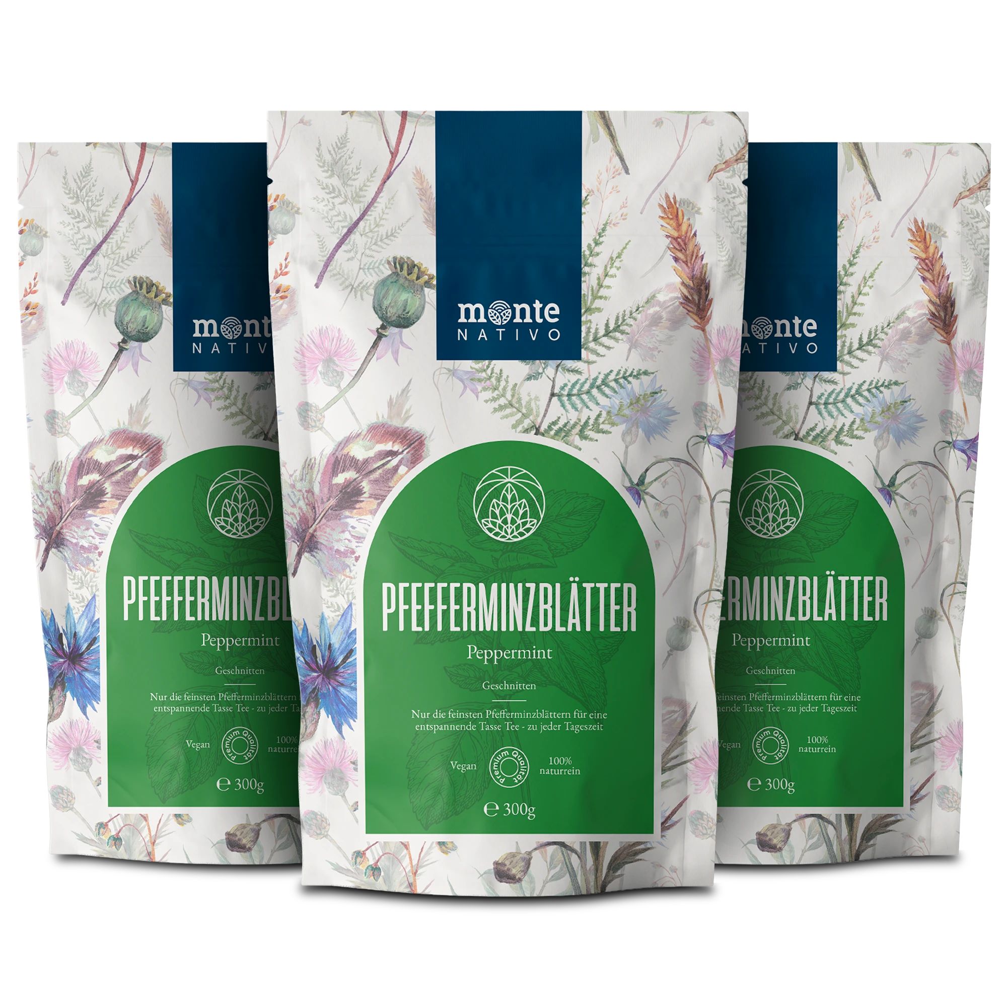 Monte Nativo Pfefferminze Kräutertee lose 3x300 g Tee