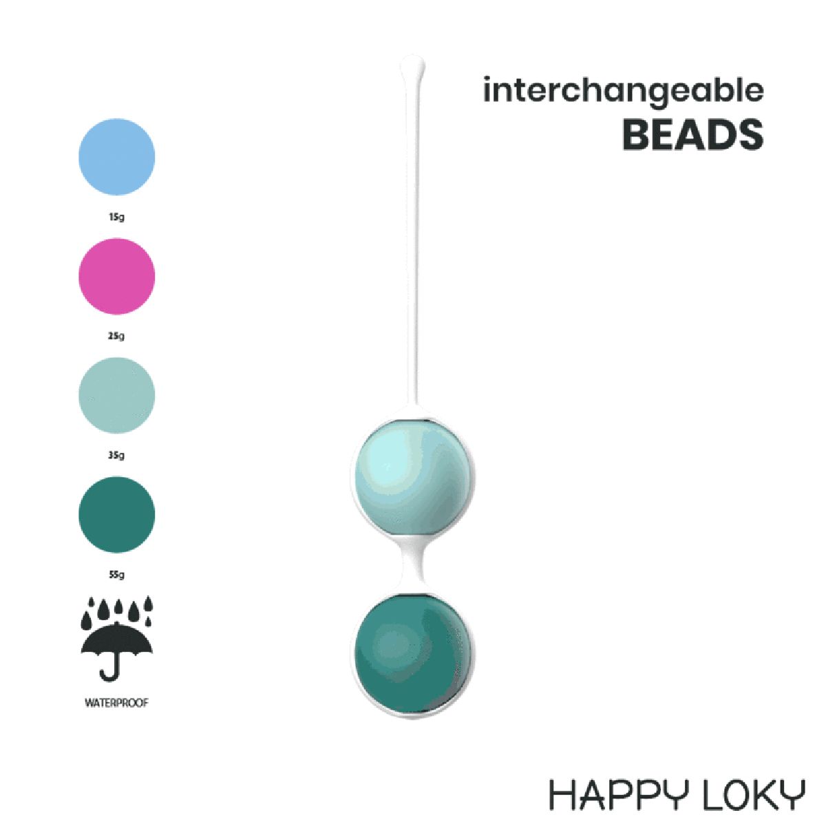 Liebeskugel-Set mit 4 Kugeln | Für eine starke Beckenbodenmuskulator Happy Loky 1 St Beckenbodentrainer