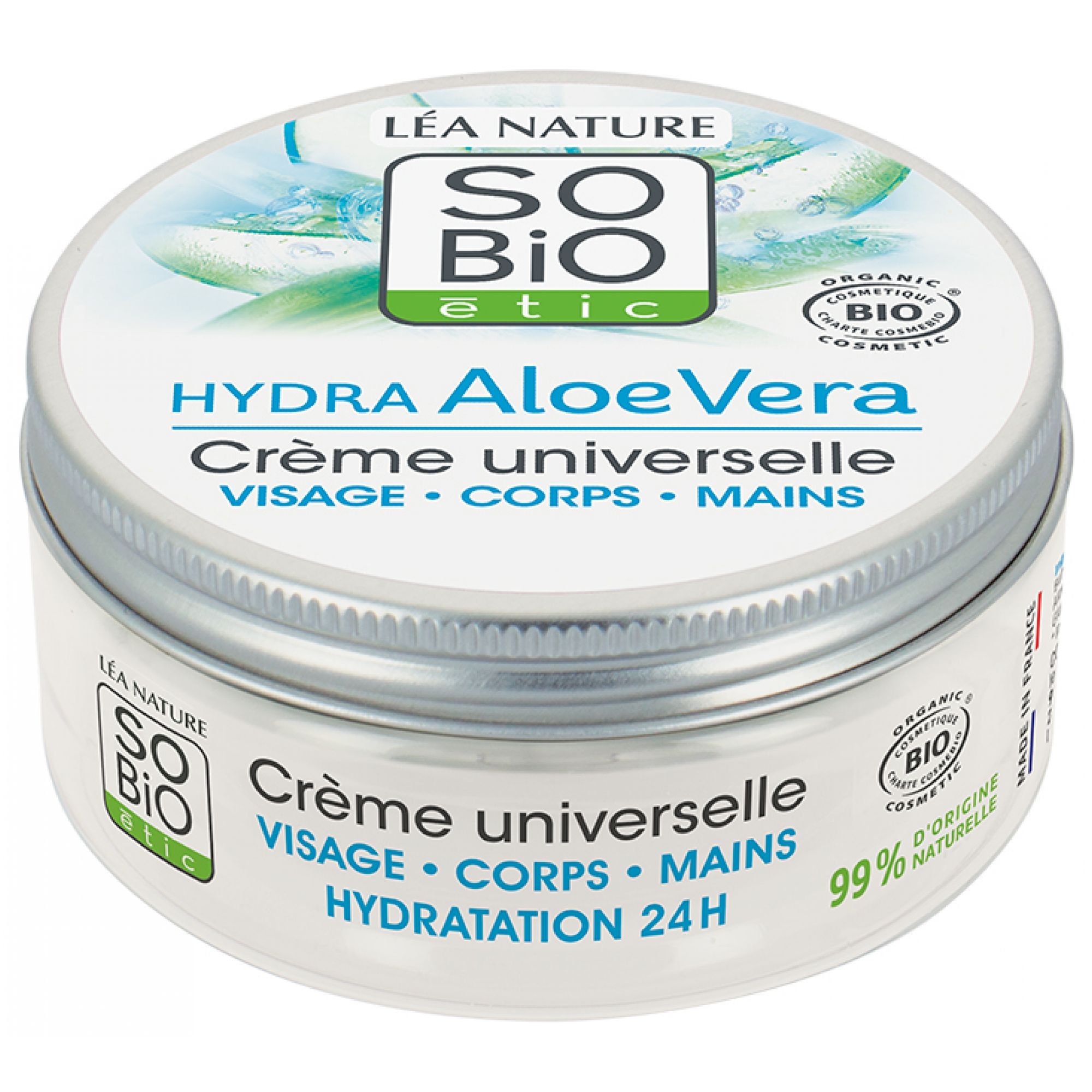 Léa Nature SO BIO étic Hydra Aloe Vera Universelle Creme Gesicht Körper Hände Bio 1 9x4,1x4,1 cm