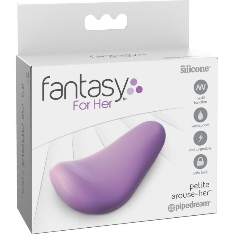 Produktverpackung. Weißer Karton mit Produkt und Text: Fantasy For Her.