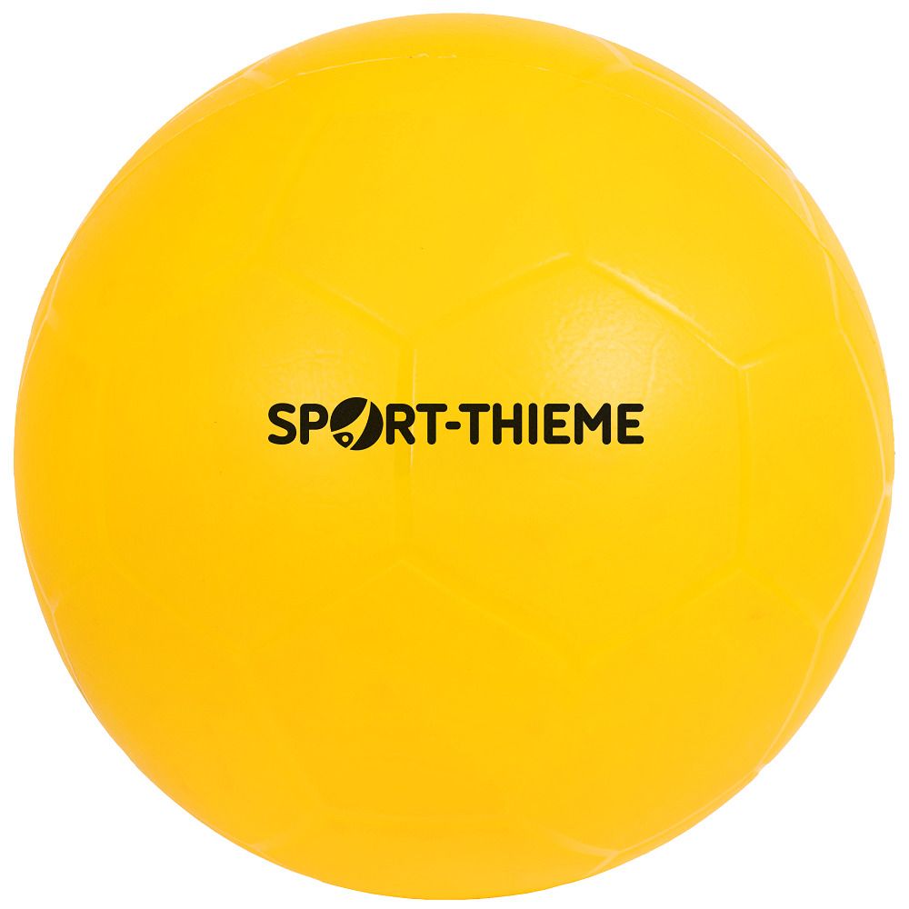 Gelber Ball mit Aufdruck "SPORT-THIEME".