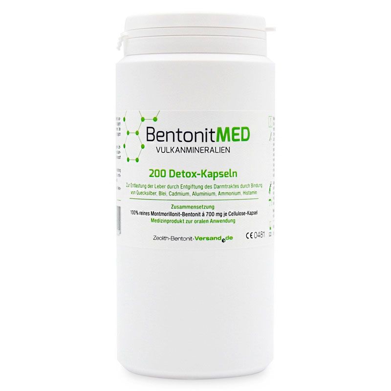 Bentonit MED Kapseln, 100% reines Montmorillonit-Vulkanmineral