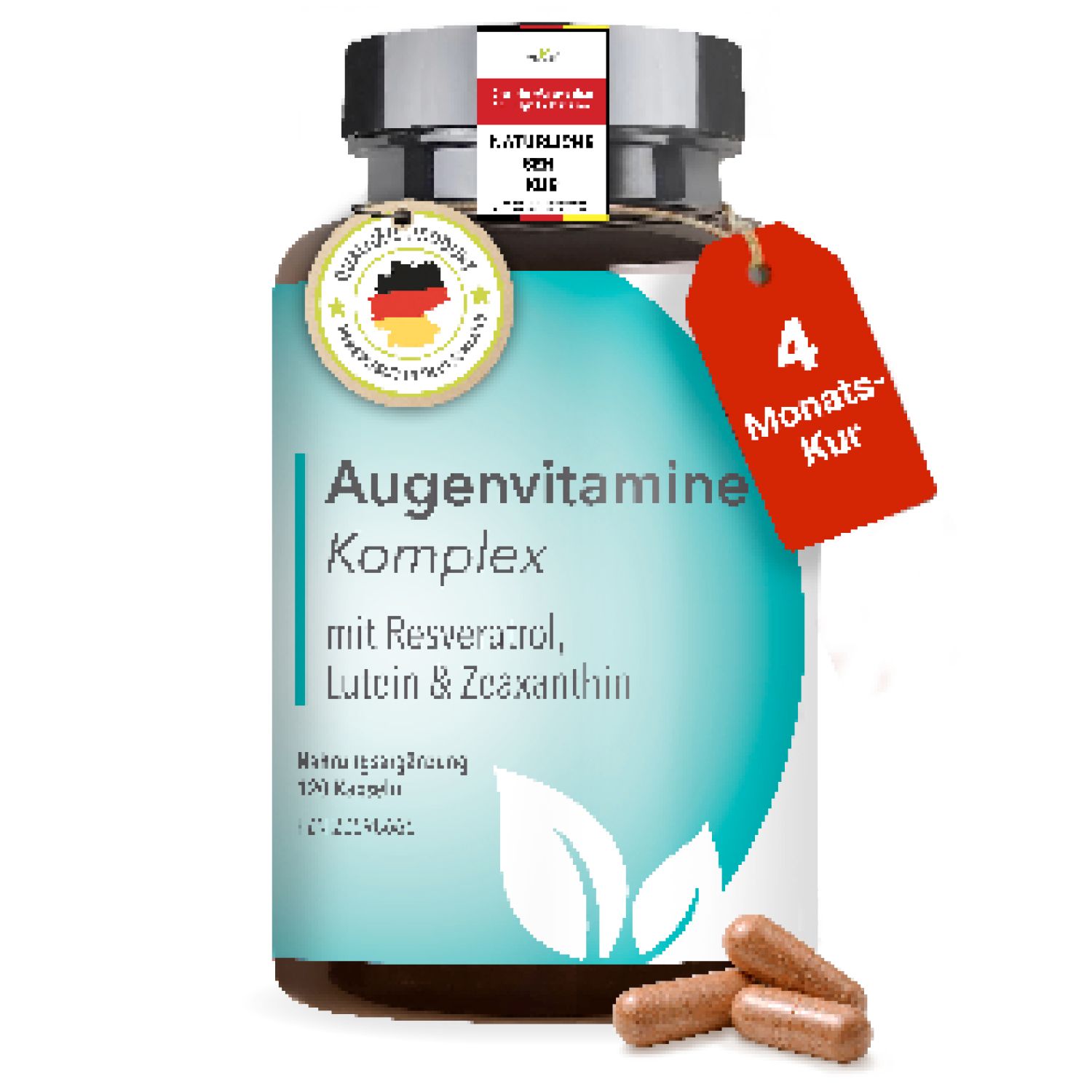 Augenvitamine Lutein Zeaxanthin Kapseln - Vitamin A - Augenstark Vital Komplex hochdosiert DocVital®