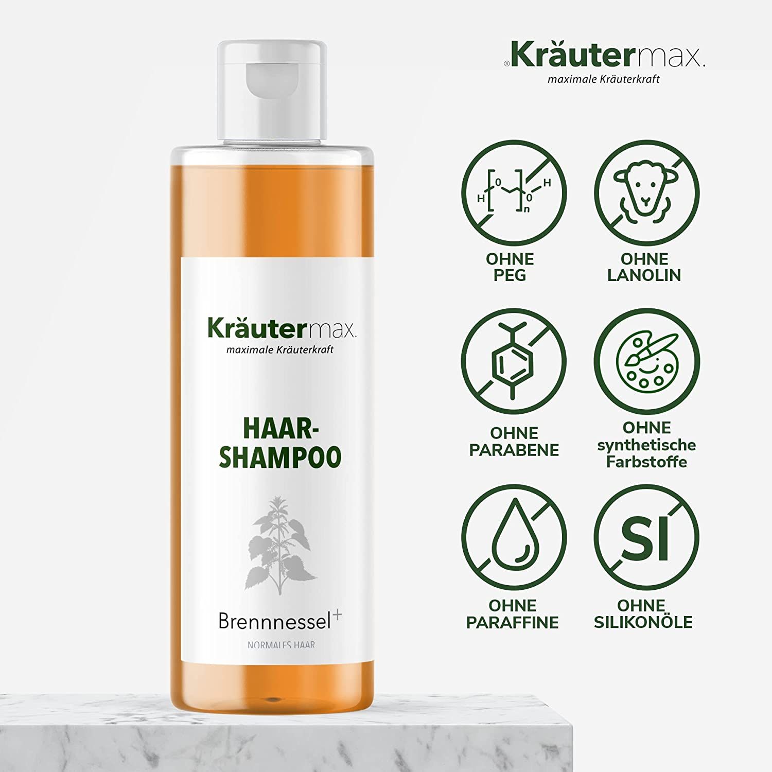 Kräutermax Haarshampoo Brennnessel plus Hopfen 250 ml Shampoo