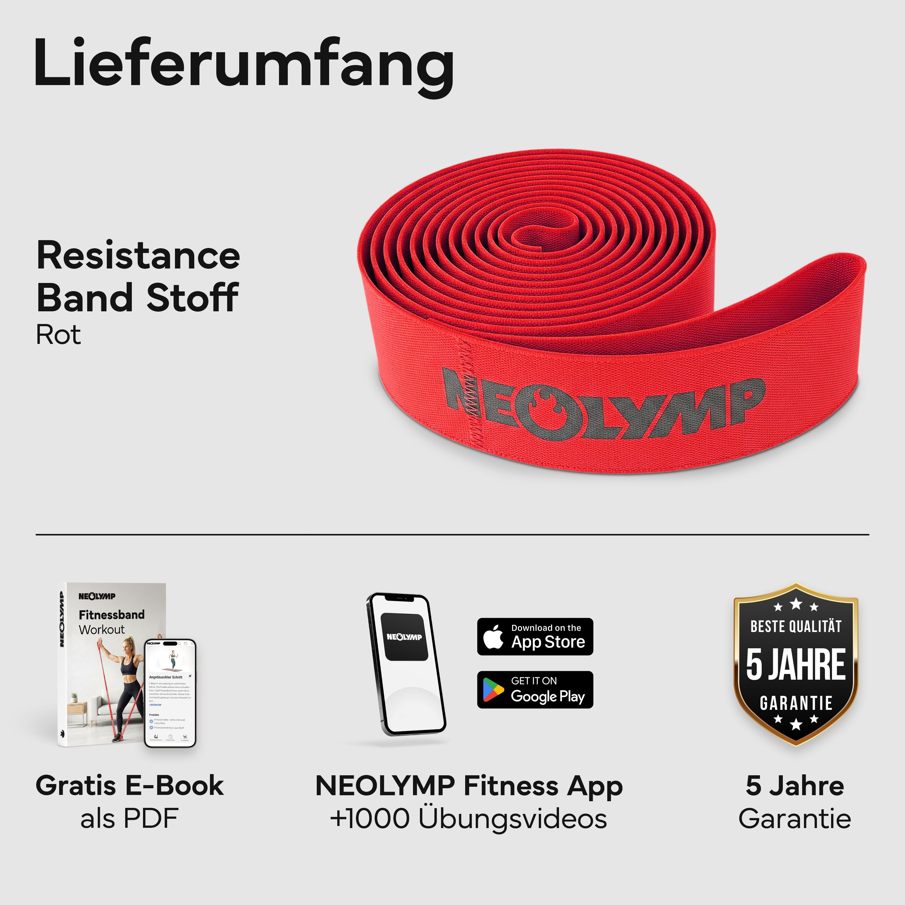 NEOLYMP Fitnessband auf Stoff