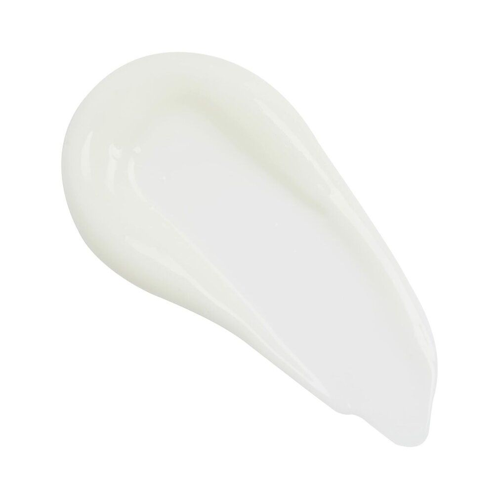 Creme-Abstrich, weiß, tropfenförmig. Auf hellem Hintergrund.