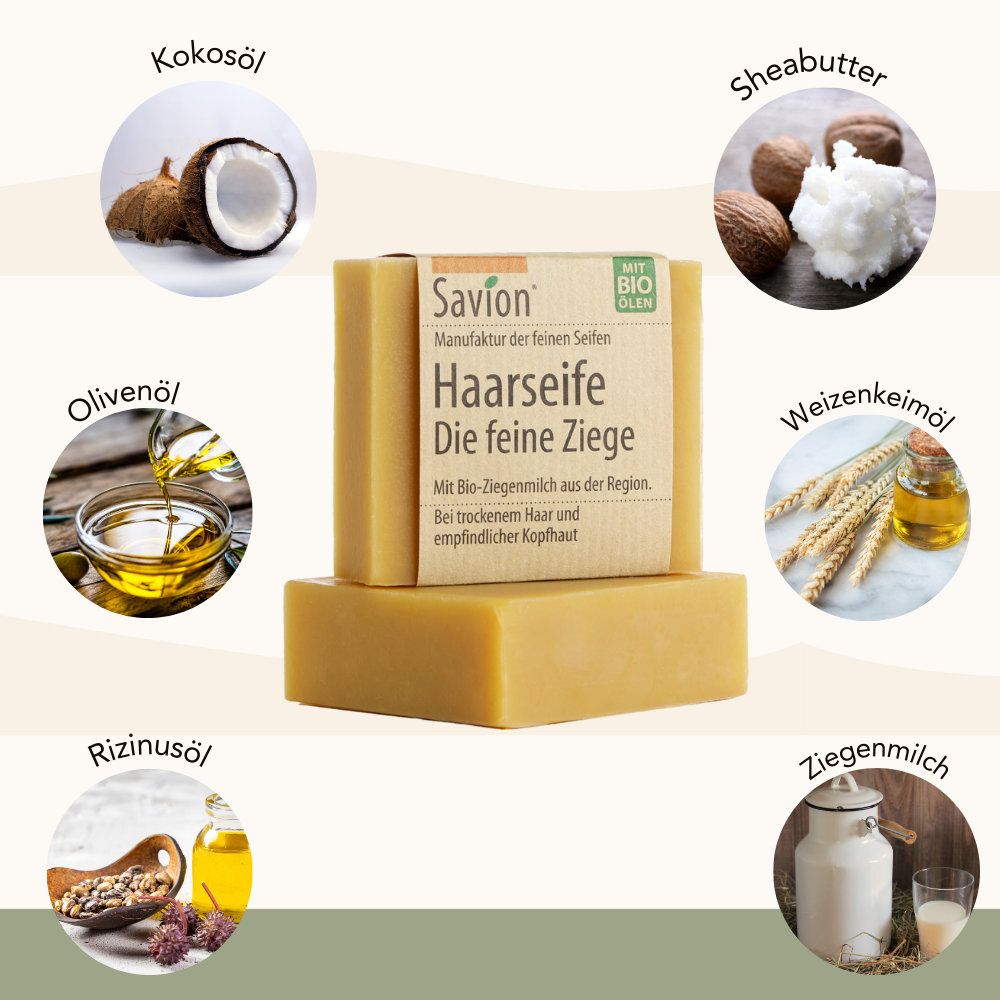 Savion Ziegenmilch Seifen Körper- und Haarseife 2er Set