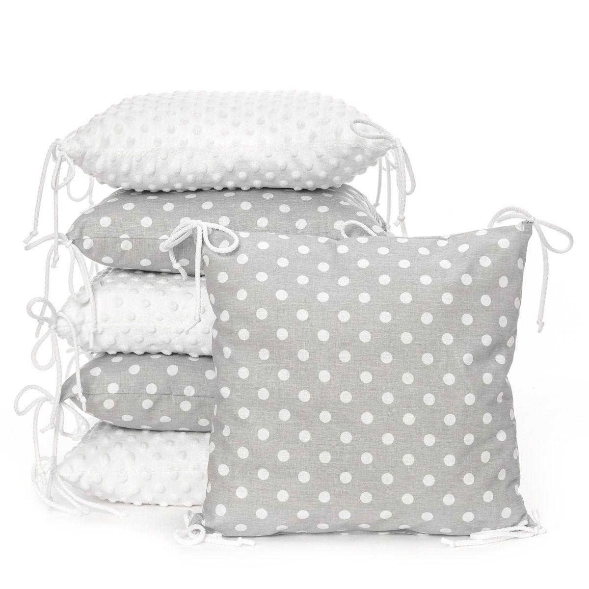 T-Tomi Kissen-Bettumrandung Grey dots 6 St Kissen