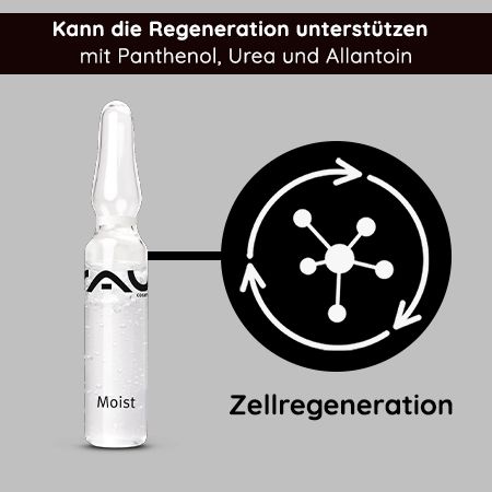 RAU Cosmetics Moist Ampullen - Feuchtigkeitsbooster mit Hyaluron für trockene und reife Haut 14 St