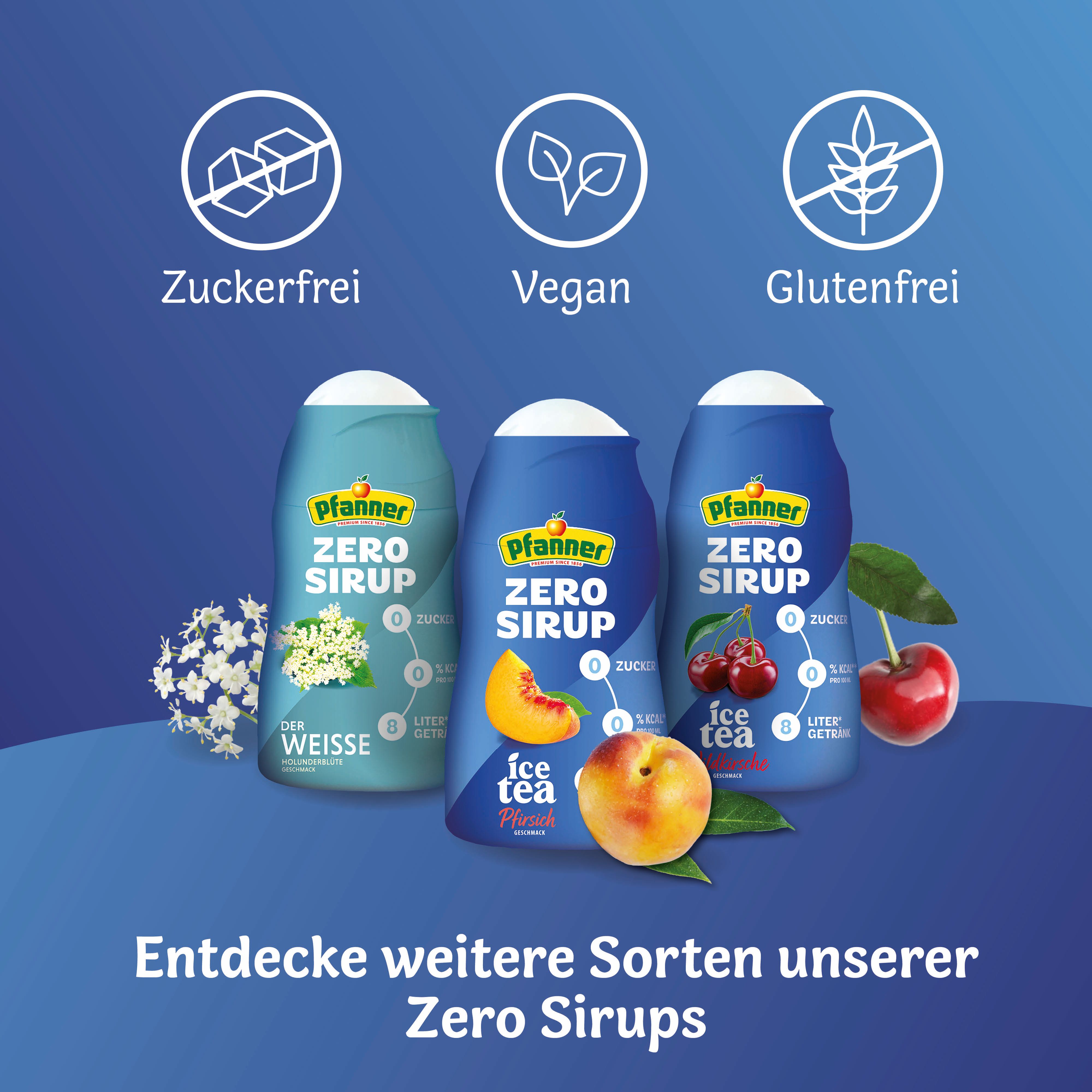 Pfanner Eistee Pfirsich Zero Sirup