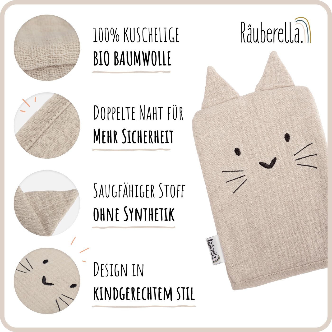 Räuberella Baby Waschlappen Set