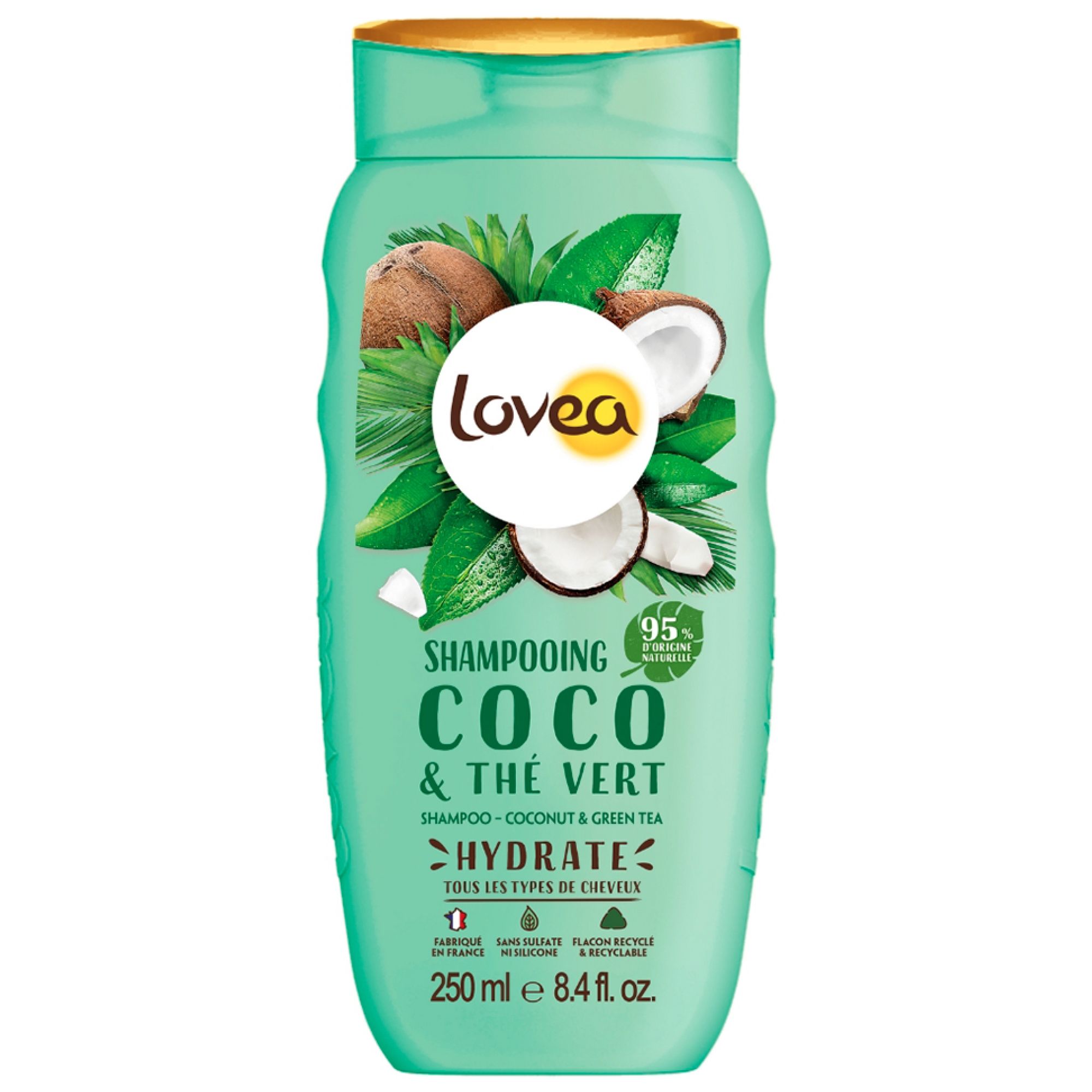 Lovea Shampoo Coco & Grüner Tee 7,4x3,4x16,5 cm