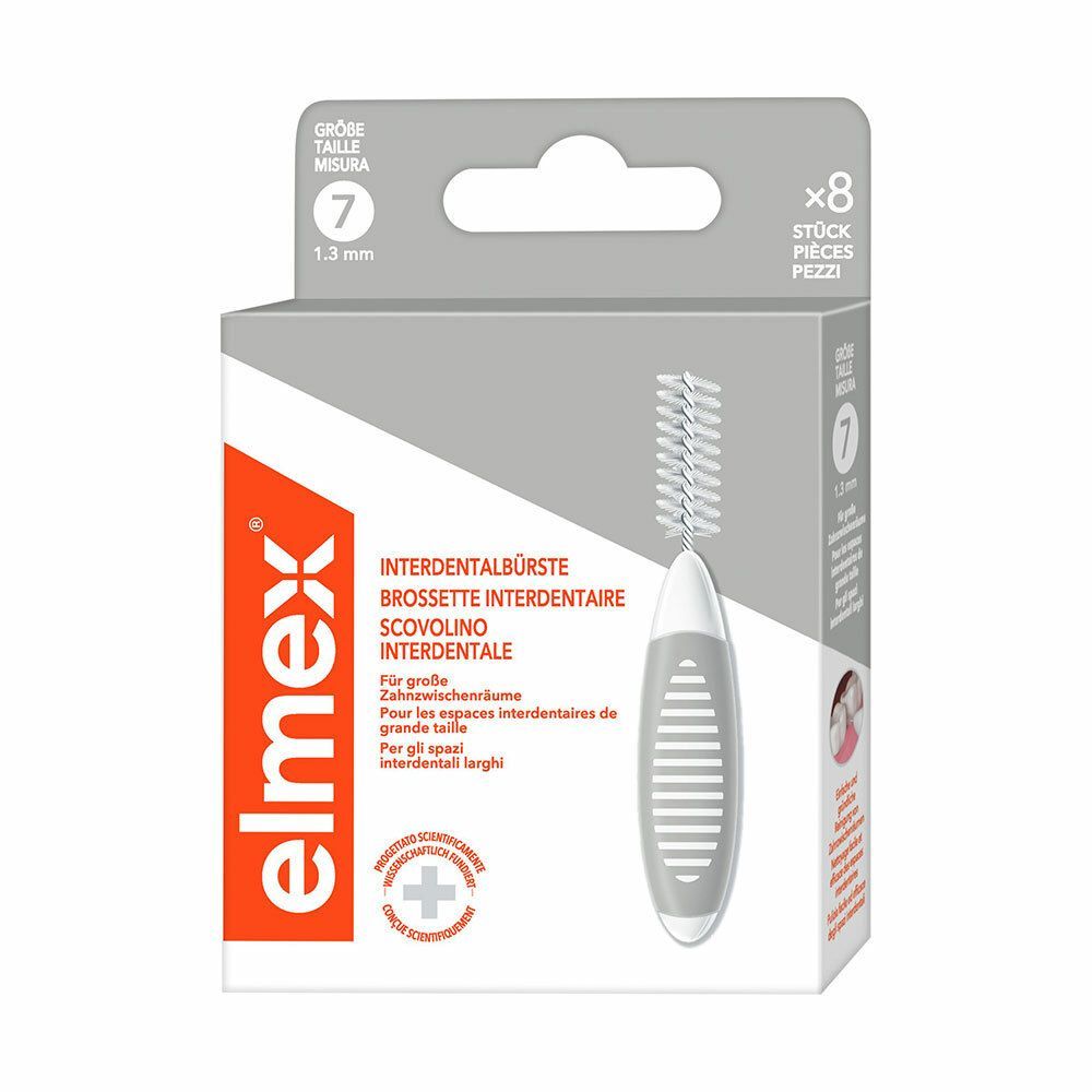 elmex Interdentalbürsten grau, Größe 7, 1,3 mm