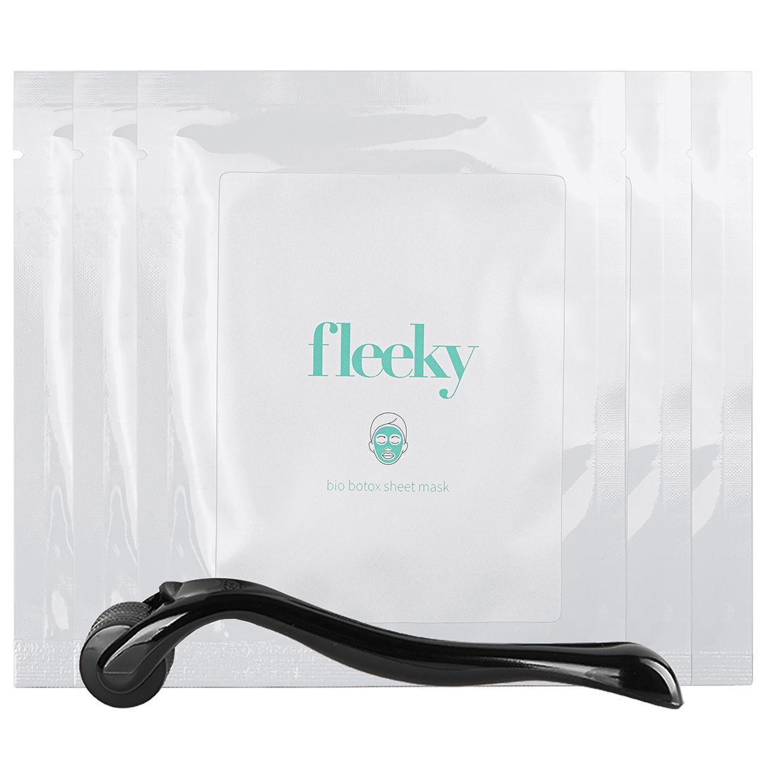 fleeky Bio Botox Sheet Mask mit 540 Needle Dermaroller