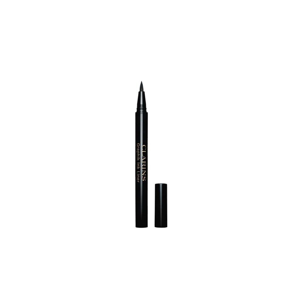 Clarins Graphik Ink Liner Nr. 01, schwarzer Eyeliner-Stift mit abgenommener Kappe.