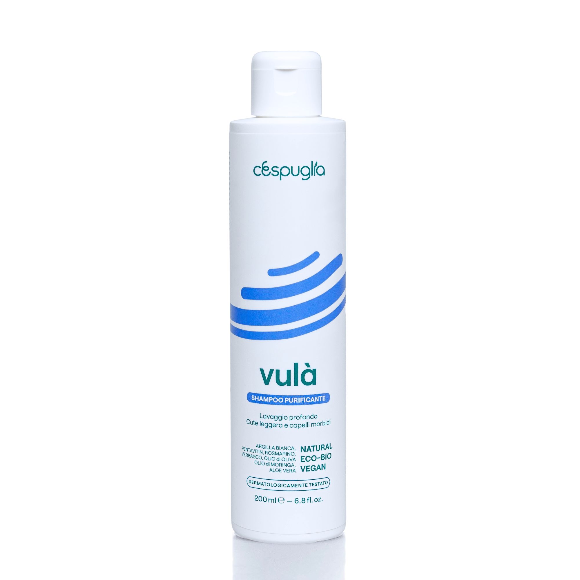 Cespuglia - Vulà Shampoo Purificante, Seboregolatore, Capelli Morbidi Idratati, Bio Vegan 200ml