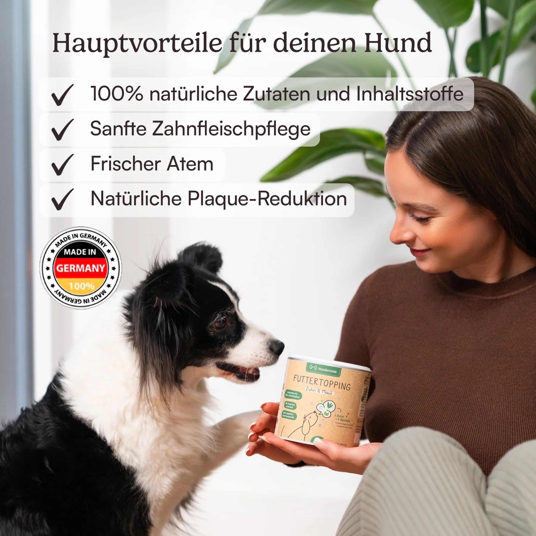 Hunderunde Futtertopping Zahn & Maul